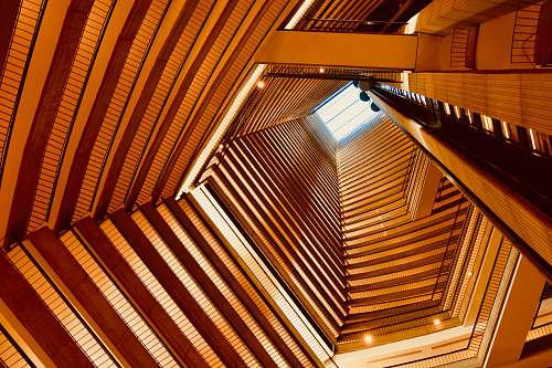 atlanta high-rise building interior handrail